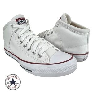 Converse Unisex Men 8 | Women 10 CTAS Hi‎ Street Mid Top White Sneakers A01688F